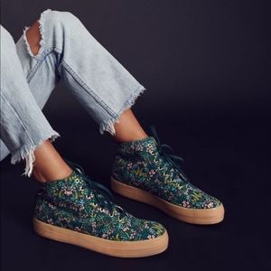 KEDS x RIFLE PAPER Floral High Top Sneakers NWT